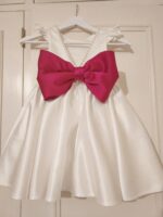 Vestido de Criança Juliana em Cetim - Laço Personalizável - Image 7