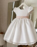 Vestido Lara com Laço – Vestido de Cerimónia Menina em Cetim Personalizável - Image 2
