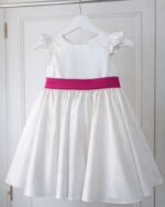 Vestido de Criança Juliana em Cetim - Laço Personalizável - Image 8
