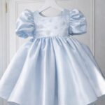Vestido Mia com Laço – Vestido de Cerimónia Menina em Cetim