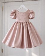 Vestido Mia com Laço – Vestido de Cerimónia Menina em Cetim - Image 2