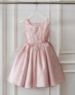 Vestido Clara – Vestido de Cerimónia Menina em Cetim com Aplicações Brilhantes - Image 2