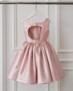 Vestido Clara – Vestido de Cerimónia Menina em Cetim com Aplicações Brilhantes - Image 3