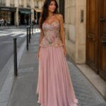 Vestido Sofia – Vestido de Cerimónia Floral em Chiffon e Tule Bordado