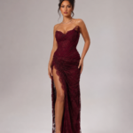 Vestido Vitória – Vestido de Cerimónia em Renda com Abertura Lateral