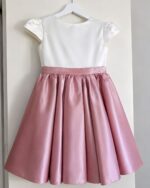 Vestido Beatriz – Vestido de Cerimónia Menina em Cetim com Laço e Pérolas - Image 6